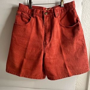 Vintage 90s mom shorts - Red high waist shorts - Size 10 - Northwest blue
